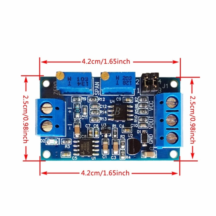 Módulo de Corrente para Tensão 0 / 4-20mA para 0-3.3V5V10V Transmissor de Sinal de Tensão Conversor de Condicionamento Adaptador, 0 / 4-20mA para 0-3.3V5V10V