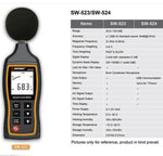 Medidor de decibéis de ruído portátil de alta precisão SNDWAY, SW523, SW524 (armazenamento + comunicação USB)