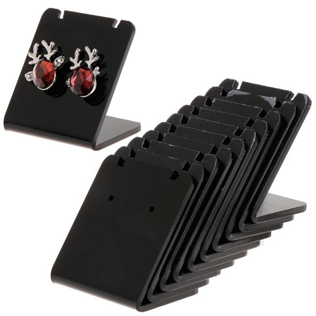 Suporte Expositor para Brincos 10 Peças/Conjunto em Acrílico em Forma de L Retangular, Suporte Profissional para Mostruário de Joias