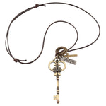 Pendentes de Chave Grande Retro com Coroa Fashion