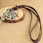 Pendentes de Chave Grande Retro com Coroa Fashion