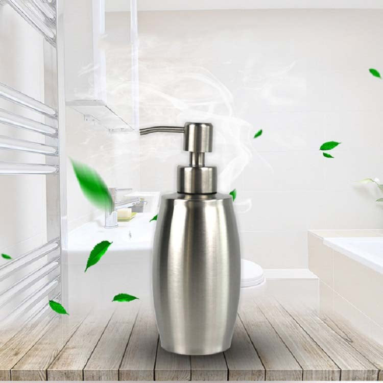 Dispenser de Sabão Oval em Aço Inoxidável Garrafa para Álcool Gel, SH158