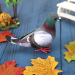2 PCS Modelo de Pombo em Espuma Simulada Ornamento para Casa e Jardim Decoração Miniatura, Pombo em Espuma