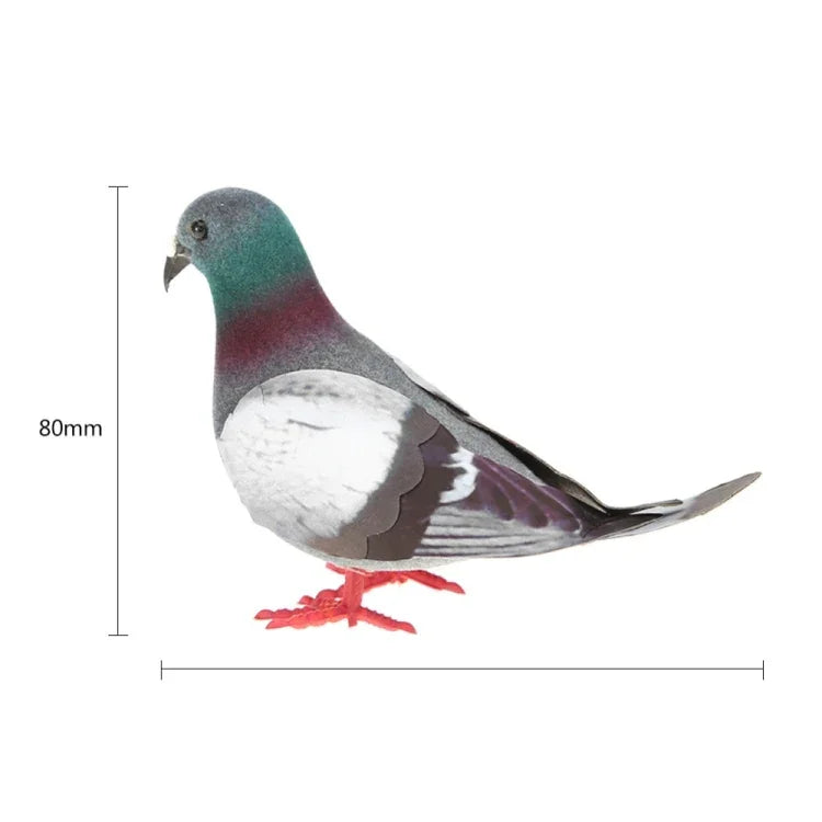 2 PCS Modelo de Pombo em Espuma Simulada Ornamento para Casa e Jardim Decoração Miniatura, Pombo em Espuma