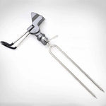 Suporte de Pesca em Aço Inoxidável Suporte para Vara de Pesca de Arremesso Vara de Pesca de Mão, B Cinzento