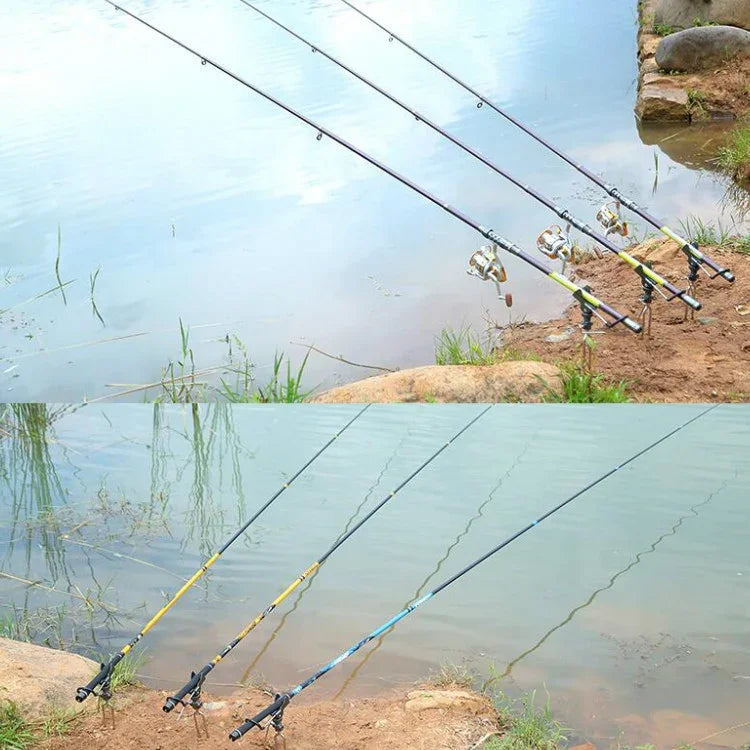 Suporte de Pesca em Aço Inoxidável Suporte para Vara de Pesca de Arremesso Vara de Pesca de Mão, B Cinzento