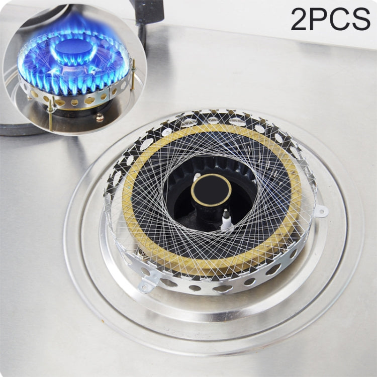2 Peças de Anel de Gás em Aço Inoxidável para Fogão a Gás, Resistente ao Fogo e ao Vento, Acessórios de Cozinha para Economia de Energia, Anel de Gás em Aço