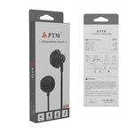 Auricular Estéreo com Graves PTM D31 Auriculares com Microfone Mãos Livres para Desporto e Jogos para Telemóveis Samsung Xiaomi