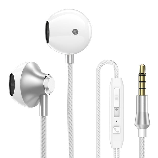 Auricular Estéreo com Graves PTM D31 Auriculares com Microfone Mãos Livres para Desporto e Jogos para Telemóveis Samsung Xiaomi
