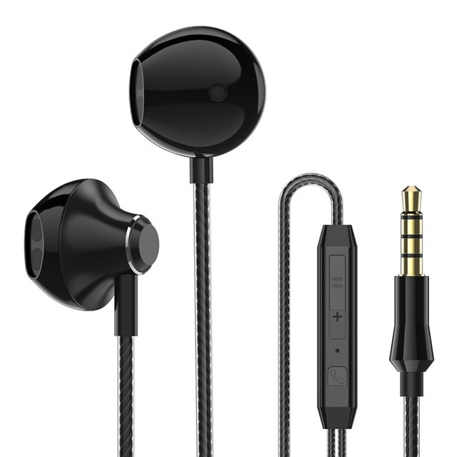Auricular Estéreo com Graves PTM D31 Auriculares com Microfone Mãos Livres para Desporto e Jogos para Telemóveis Samsung Xiaomi