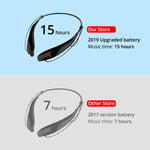 Auriculares Estéreo Bluetooth Sem Fios para Desporto com Microfone e Grande Capacidade de Bateria