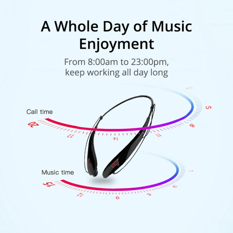 Auriculares Estéreo Bluetooth Sem Fios para Desporto com Microfone e Grande Capacidade de Bateria