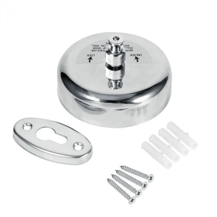 Varal Retrátil Portátil de Aço Inoxidável para Roupa, Interior e Exterior, Suporte para Secar Roupa, Varal de Parede em Aço Inoxidável