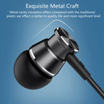 Auricular com Graves Langsdom M305 para Telemóvel 3.5mm In-ear Auriculares Metálicos com Microfone HD para Xiaomi iPhone Samsung