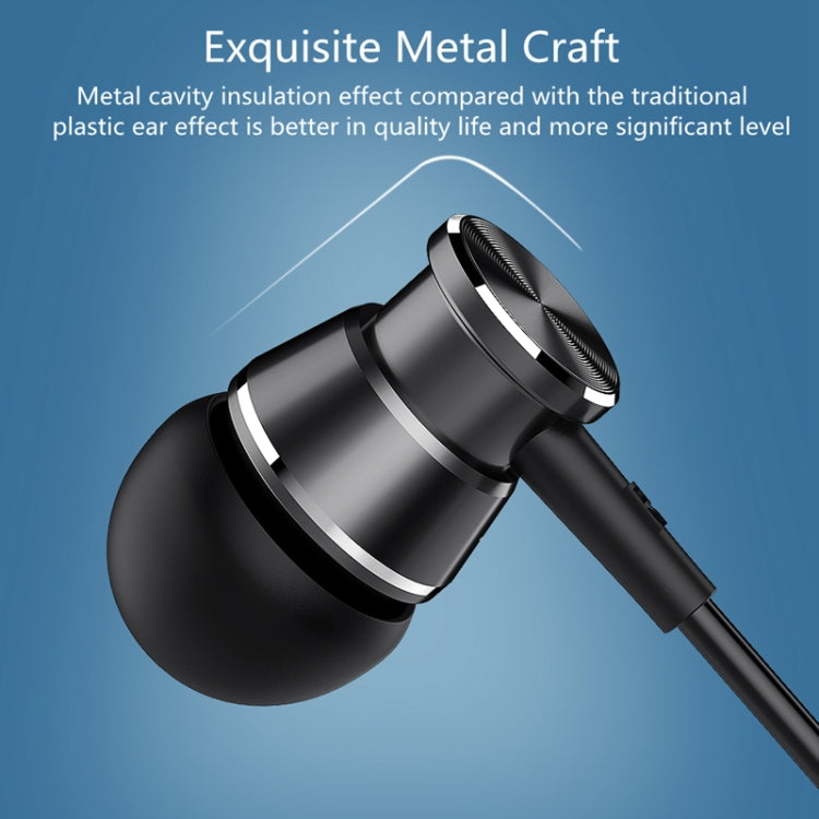 Auricular com Graves Langsdom M305 para Telemóvel 3.5mm In-ear Auriculares Metálicos com Microfone HD para Xiaomi iPhone Samsung