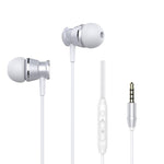 Auricular com Graves Langsdom M305 para Telemóvel 3.5mm In-ear Auriculares Metálicos com Microfone HD para Xiaomi iPhone Samsung