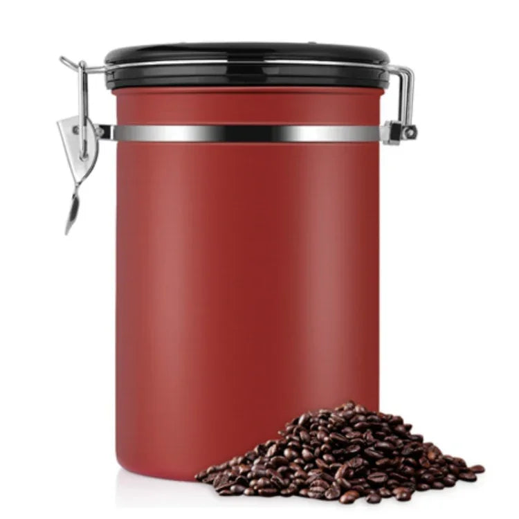 Recipiente para Café em Aço Inoxidável, Caixas de Armazenamento para Chá, Recipiente Preto para Cozinha, Caixas para Café e Chá, Utensílios para Chá