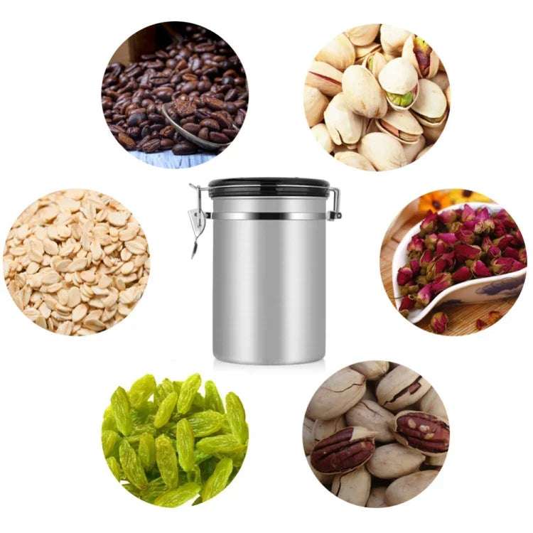 Recipiente para Café em Aço Inoxidável, Caixas de Armazenamento para Chá, Recipiente Preto para Cozinha, Caixas para Café e Chá, Utensílios para Chá