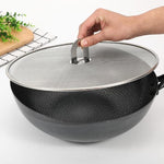 Tampa de Aço Inoxidável à Prova de Óleo para Fritura, Rede Protetora Contra Salpicos, Tabuleiro de Pizza, Utensílio de Cozinha, Tampa à Prova de Óleo 33cm