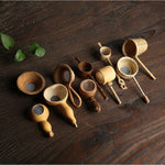 Bamboo Woven Creative Filter Reusable Filter Tea Colander Gadget, Bamboo Root Tea Leak, Bamboo Pole Gauze Plum Tea Leak, Bamboo Pole Hole Tea Leak, Rattan Tea Drain with Handle, Bamboo Woven Tea Leak, Bamboo Basket Tea Leak