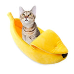 Ninho Criativo para Canil em Forma de Banana Cama Quente de Inverno para Animais de Estimação, S, M, L, XL