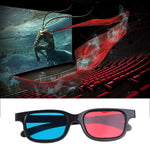 10 Unidades de Óculos 3D Universais com Armação Preta, Anáglifo Vermelho Azul Ciano 0.2mm para Filmes, Jogos e DVD