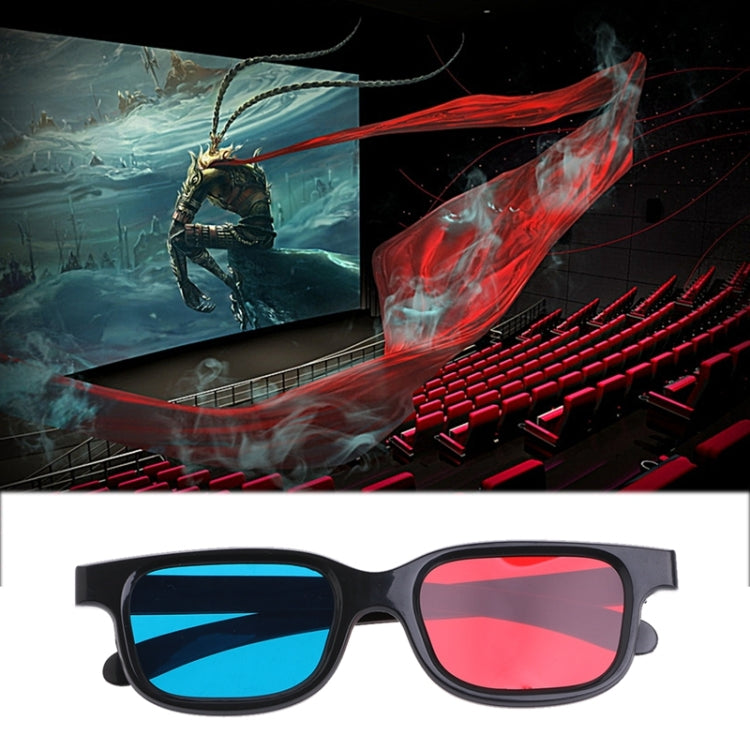 10 Unidades de Óculos 3D Universais com Armação Preta, Anáglifo Vermelho Azul Ciano 0.2mm para Filmes, Jogos e DVD