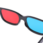 10 Unidades de Óculos 3D Universais com Armação Preta, Anáglifo Vermelho Azul Ciano 0.2mm para Filmes, Jogos e DVD