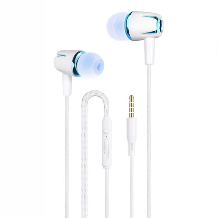 Auriculares Com Fios 3.5mm Estéreo Som Metálico com Graves e Microfone para Telemóvel