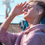 Auriculares Com Fios 3.5mm Estéreo Som Metálico com Graves e Microfone para Telemóvel