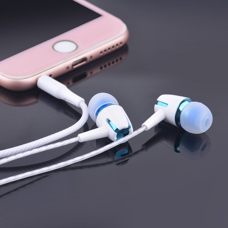 Auriculares Com Fios 3.5mm Estéreo Som Metálico com Graves e Microfone para Telemóvel