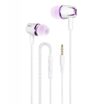 Auriculares Com Fios 3.5mm Estéreo Som Metálico com Graves e Microfone para Telemóvel