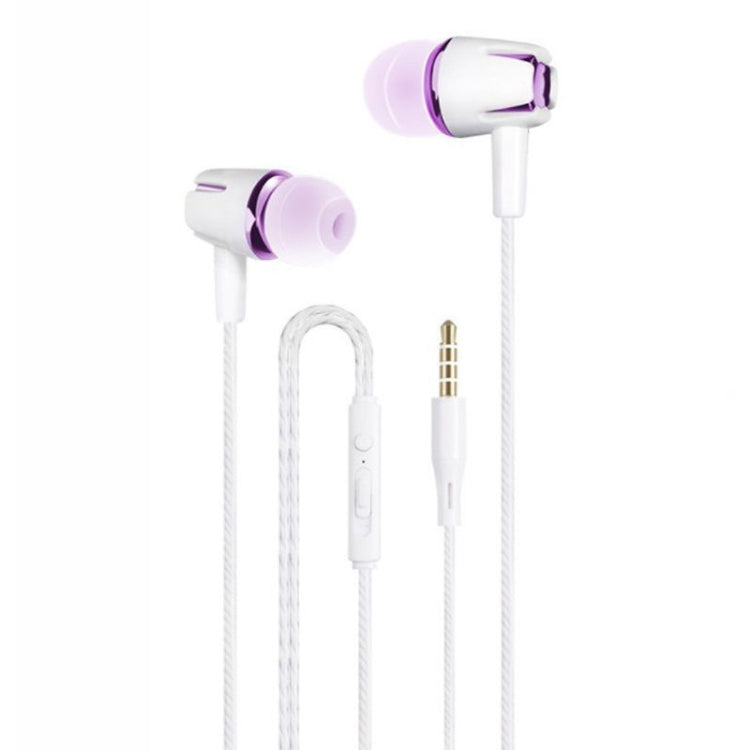 Auriculares Com Fios 3.5mm Estéreo Som Metálico com Graves e Microfone para Telemóvel