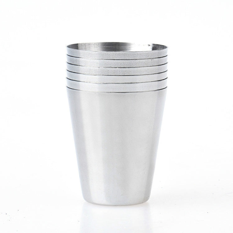 2 Conjuntos de Copos Pequenos de Vinho em Aço Inoxidável para Exterior, Conjunto de Copos Portáteis para Caminhadas, Camping e Viagens com Estojo de Couro, Copo Pequeno Portátil de 30ml para Viagem