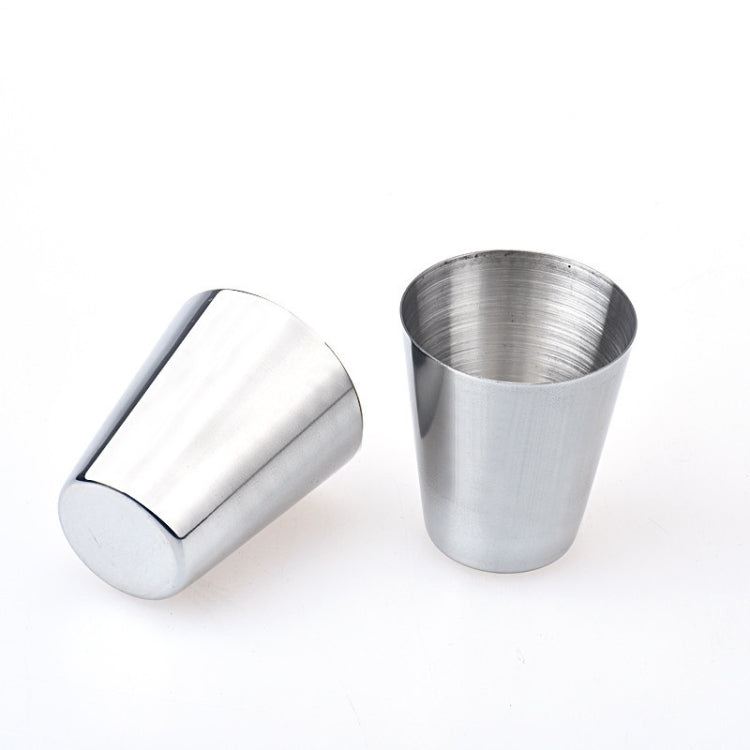 2 Conjuntos de Copos Pequenos de Vinho em Aço Inoxidável para Exterior, Conjunto de Copos Portáteis para Caminhadas, Camping e Viagens com Estojo de Couro, Copo Pequeno Portátil de 30ml para Viagem