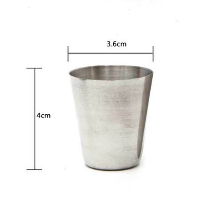 2 Conjuntos de Copos Pequenos de Vinho em Aço Inoxidável para Exterior, Conjunto de Copos Portáteis para Caminhadas, Camping e Viagens com Estojo de Couro, Copo Pequeno Portátil de 30ml para Viagem
