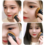 Pincel de Base em Pétala Pincéis de Maquilhagem para BB Cream Pincel para Pó Solto Kit Plano Pincel de Maquilhagem, Preto, Rosa