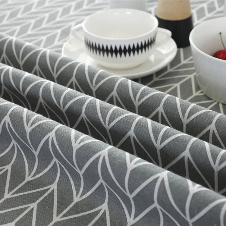 Toalha de Mesa Redonda em Algodão e Poliéster, à Prova de Pó, Estampada em Algodão e Linho, 100cm, 120cm, 150cm
