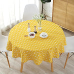 Toalha de Mesa Redonda em Algodão e Poliéster, à Prova de Pó, Estampada em Algodão e Linho, 100cm, 120cm, 150cm