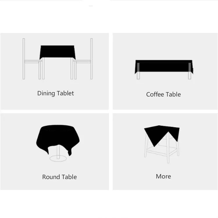 Toalha de Mesa Bordada com Padrão de Grade Quadrada, Cor Pura, Algodão e Linho com Franjas, Tapete Retangular para Mesa de Café, 140x220cm, 140x240cm, 140x260cm, 140x300cm