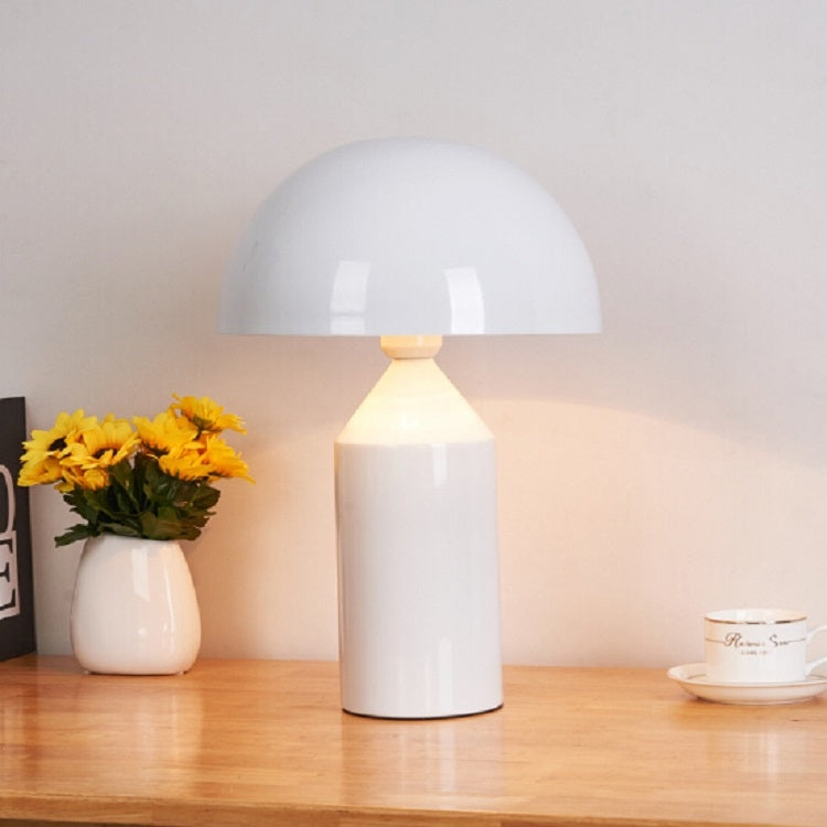 Candeeiro de mesa metálico em forma de cogumelo LED E14 para decoração de quarto, ficha EU, S preto, L preto, S branco, L branco, S dourado, L dourado