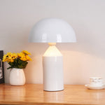 Candeeiro de mesa metálico em forma de cogumelo LED E14 para decoração de quarto, ficha EU, S preto, L preto, S branco, L branco, S dourado, L dourado
