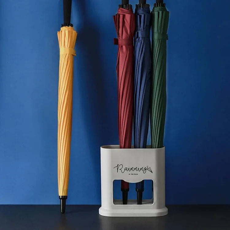 Suporte Criativo para Guarda-chuvas com Drenagem, Suporte de Armazenamento para Guarda-chuvas com Quatro Furos na Entrada de Casa