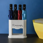 Suporte Criativo para Guarda-chuvas com Drenagem, Suporte de Armazenamento para Guarda-chuvas com Quatro Furos na Entrada de Casa