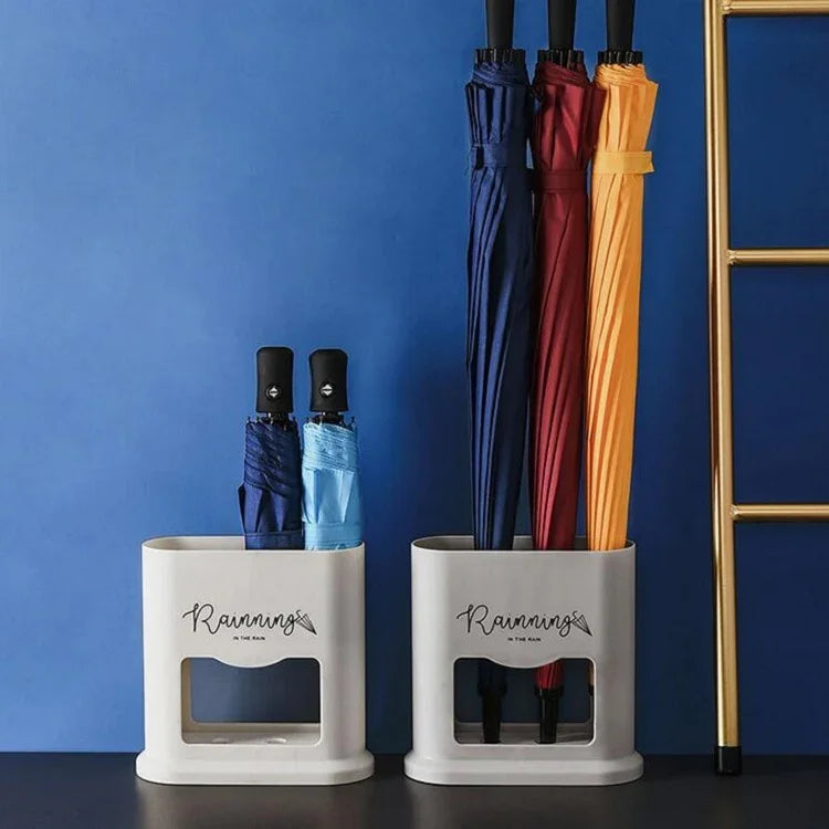 Suporte Criativo para Guarda-chuvas com Drenagem, Suporte de Armazenamento para Guarda-chuvas com Quatro Furos na Entrada de Casa