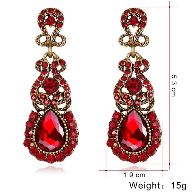 Classic Drop Earrings Exaggerated Atmospheric Alloy Stud Earrings, Red