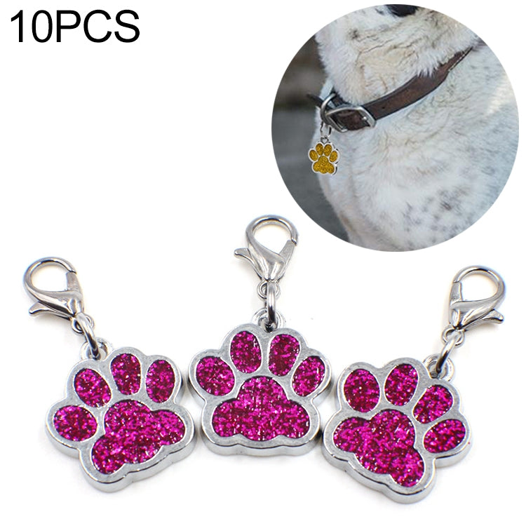 10 PCS Esmalte Gato Cão Urso Pegadas Chaveiro para Fazer Joias