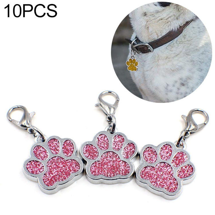 10 PCS Esmalte Gato Cão Urso Pegadas Chaveiro para Fazer Joias