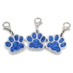 10 PCS Esmalte Gato Cão Urso Pegadas Chaveiro para Fazer Joias