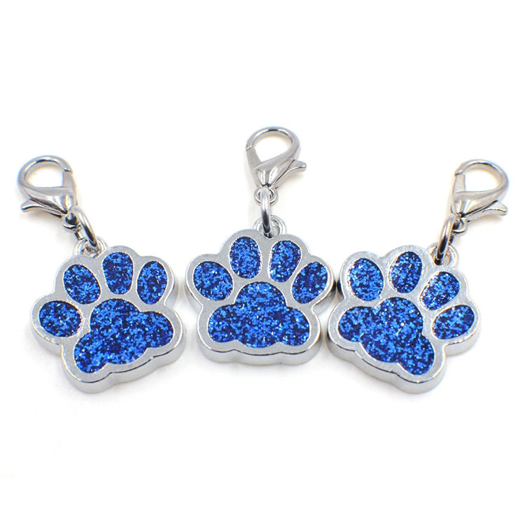 10 PCS Esmalte Gato Cão Urso Pegadas Chaveiro para Fazer Joias